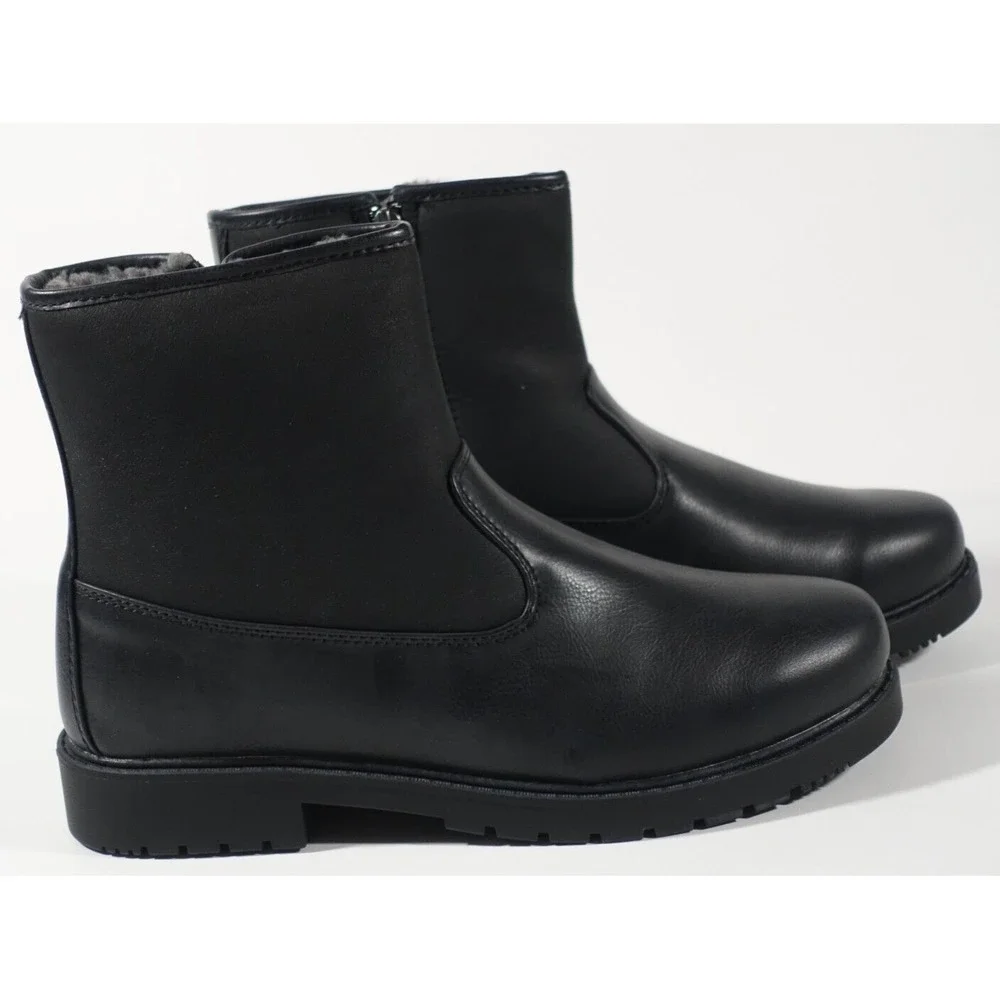 Totes Men Commuter Boots Size 13 M Black Waterproof Inside Zipper Thermolite